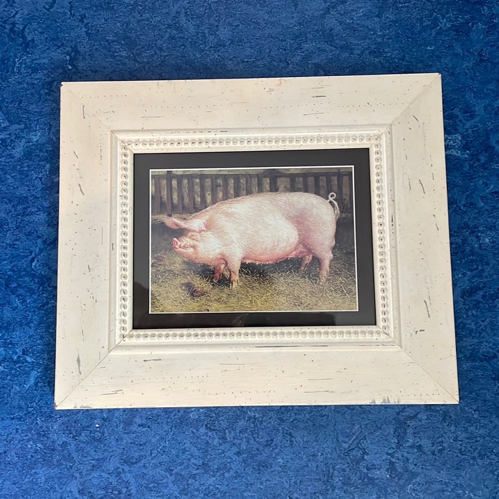 Framed "Portrait of a Pig" by Jamie Wyeth